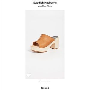 Tan Leather Mule Clogs Swedish Hasbeens
